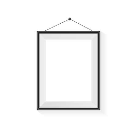 Illustration of Rectangle Blank frame on a whiteのイラスト素材