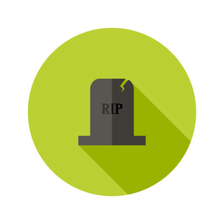 Illustration of Grey Tombstone RIP Flat Iconのイラスト素材