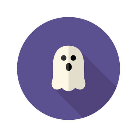 Illustration of White Scary Ghost Flat Iconのイラスト素材
