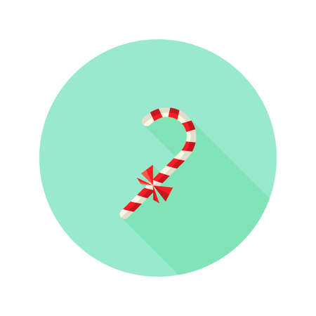 Illustration of Christmas Candy Stick Flat Iconのイラスト素材