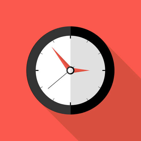 Illustration of Clock Deadline Flat Icon