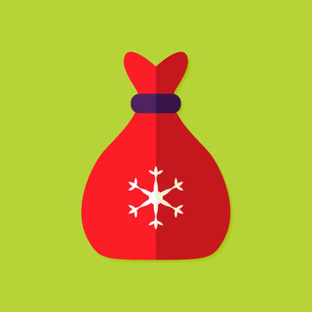 Illustration of Christmas Bag Flat Iconのイラスト素材