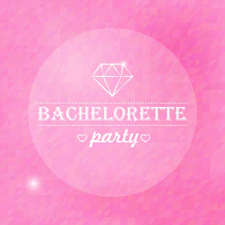 Quote, inspirational poster, typographical design, bachelorette party, blurred pink background. Vector illustration.のイラスト素材