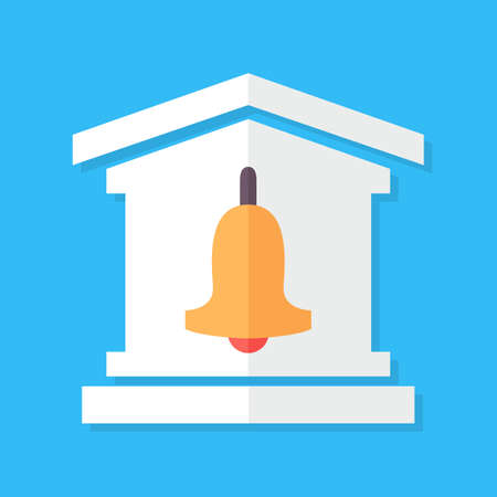 School flat stylized illustration. Flat style illustrationのイラスト素材