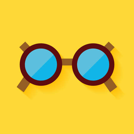 Flat Fashion Accessory Glasses. のイラスト素材