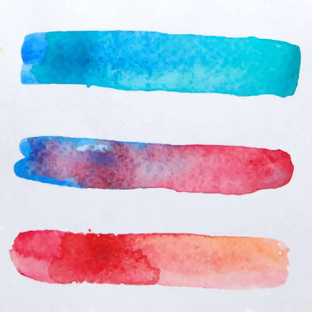 Abstract Three Watercolor Shapes for Background. Vector Illustration of Abstract Watercolor Backgroundのイラスト素材