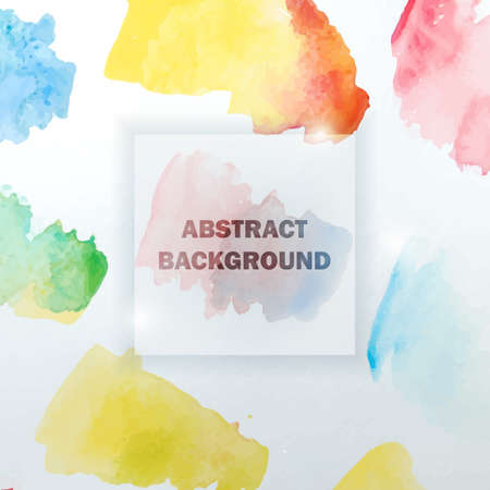 Abstract Watercolor Colorful Background with Splashes. Vector Illustration of Abstract Watercolor Backgroundのイラスト素材