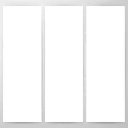 Three Blank Flyer Mockup Template. Vector Illustration of Brand Identity Leaflet Design for Presentation.のイラスト素材