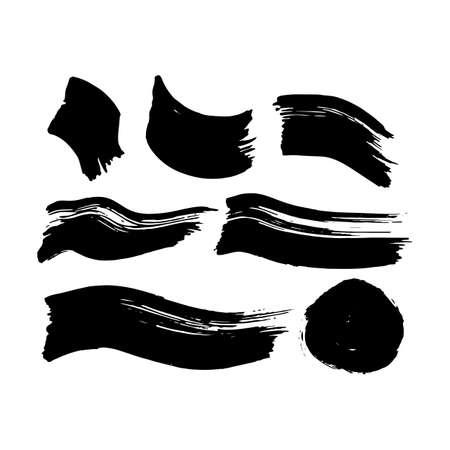 Black Ink Brush Strokesのイラスト素材