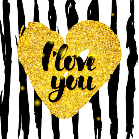 I Love You Handwritten Designのイラスト素材