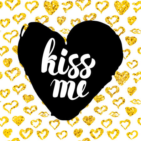 Kiss Me Postcard Designのイラスト素材