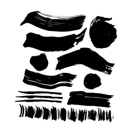 Hand Drawn Ink Brush Strokesのイラスト素材