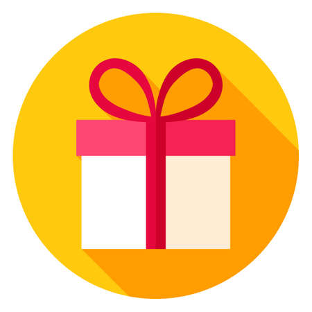 Gift Box Circle Iconのイラスト素材