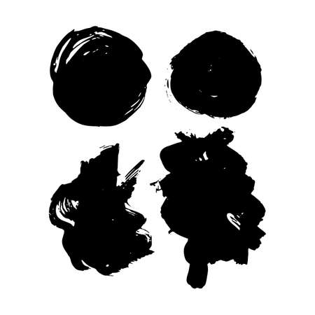 Grunge Hand Drawn Brush Strokesのイラスト素材