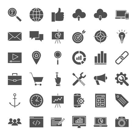 SEO Solid Web Iconsのイラスト素材