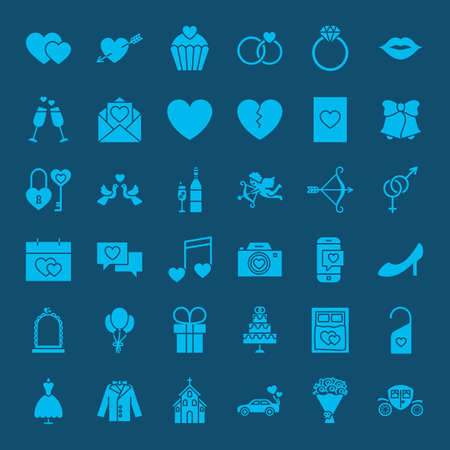 Save the Date Web Glyphsのイラスト素材