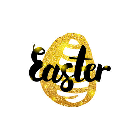 Easter Gold Inscriptionのイラスト素材