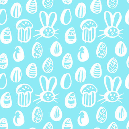 Trendy Easter Seamless Patternのイラスト素材