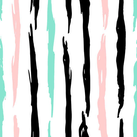 Grunge Trendy Lines Seamless Patternのイラスト素材
