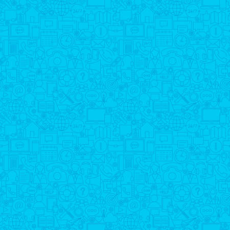 Blue Contact Us Seamless Patternのイラスト素材