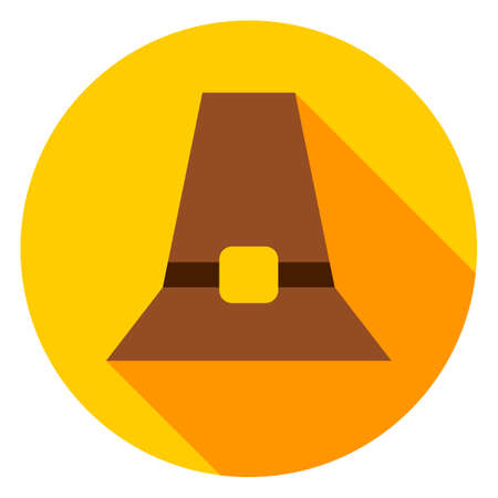 Pilgrim Hat Circle Iconのイラスト素材