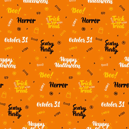 Halloween symbols pattern.のイラスト素材