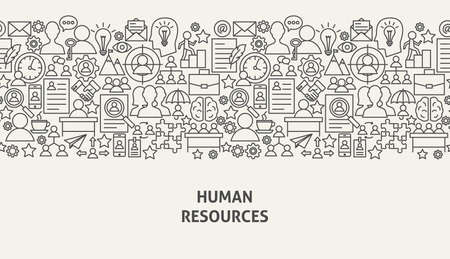 Human Resources Banner Concept Vector illustration.