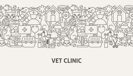 Vet Clinic Banner Concept Isolated On Plain Gray Background