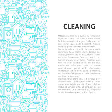 Cleaning Line Pattern Conceptのイラスト素材