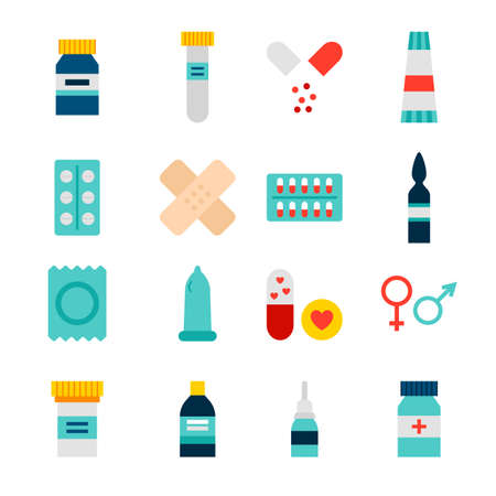 Objects Medicine Pharmacyのイラスト素材