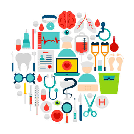 Medicine Icons Circleのイラスト素材