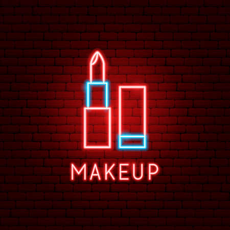 Makeup Neon Labelのイラスト素材