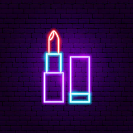 Lipstick Neon Signのイラスト素材