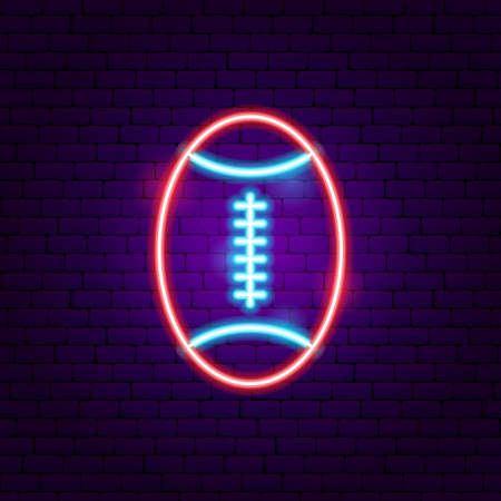 American Football Neon Signのイラスト素材