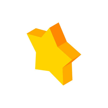 Star Isometric Object. Vector Illustration of Night Sign Isometry.のイラスト素材