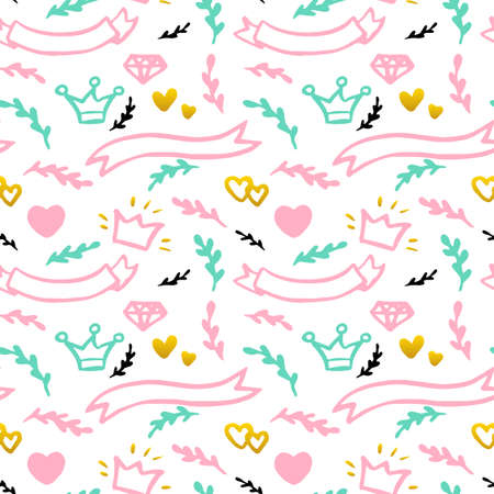 Wedding Party Seamless Patternのイラスト素材