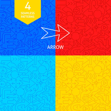 Line Arrow Patternsのイラスト素材
