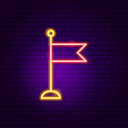 Flag Neon Signのイラスト素材