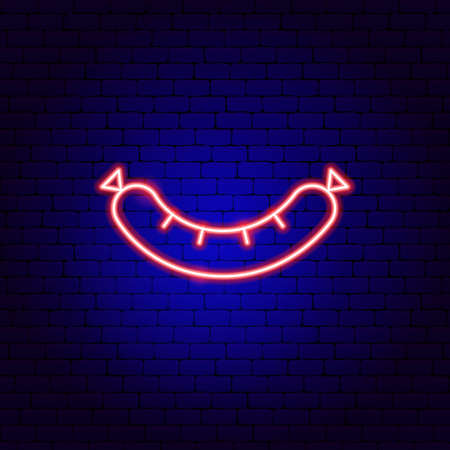 Sausage Neon Signのイラスト素材