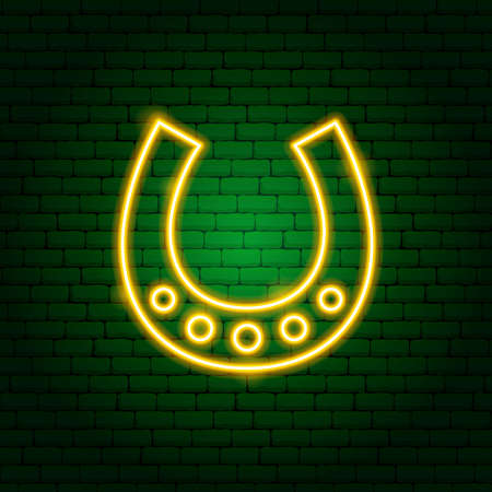 Horseshoe Neon Signのイラスト素材