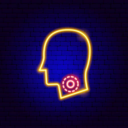 Sore Throat Neon Signのイラスト素材