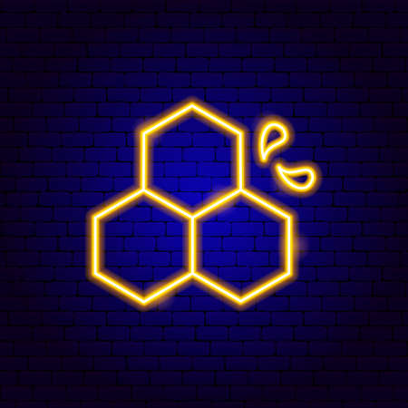 Honey Splash Neon Signのイラスト素材