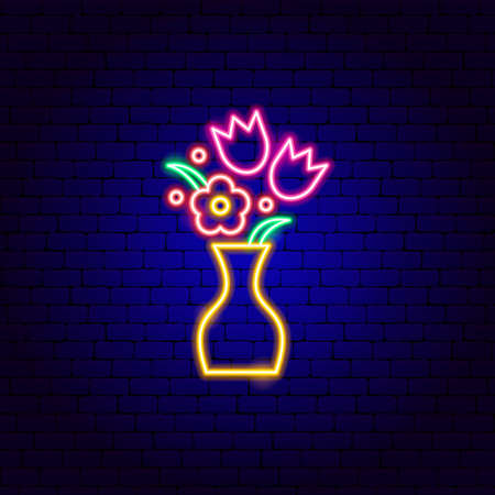 Bouquet Neon Signのイラスト素材