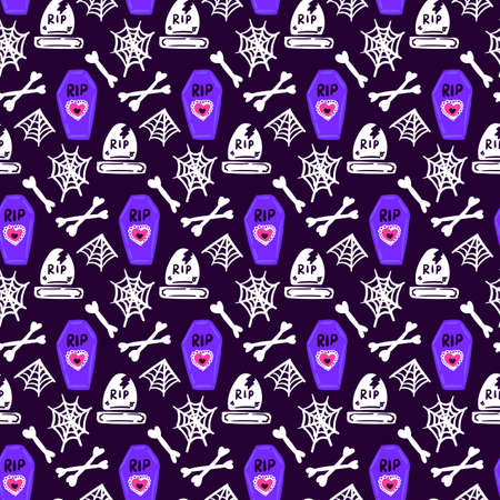 RIP Dead Seamless Patternのイラスト素材