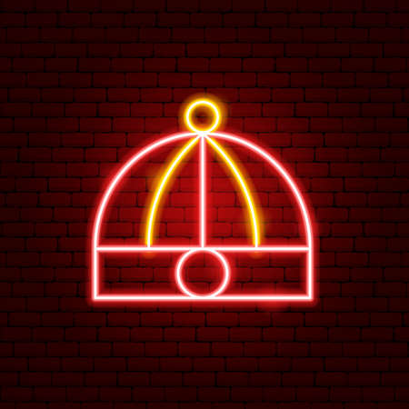 Chinese Hat Neon Signのイラスト素材