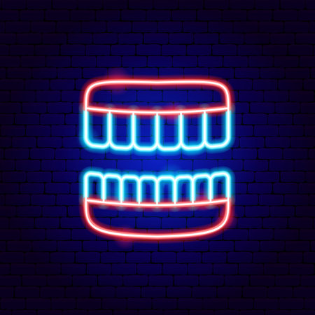 Jaw Neon Signのイラスト素材
