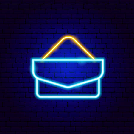 Woman Bag Neon Signのイラスト素材