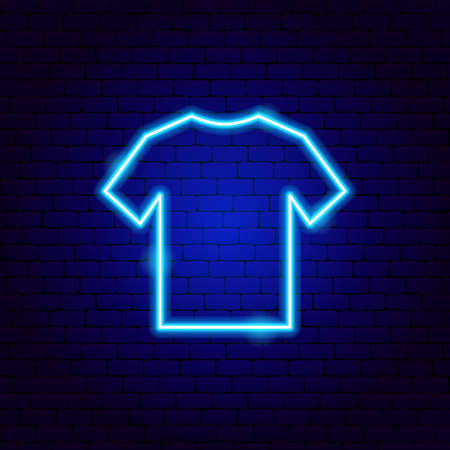 T-Shirt Neon Signのイラスト素材