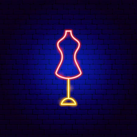 Mannequin Neon Signのイラスト素材