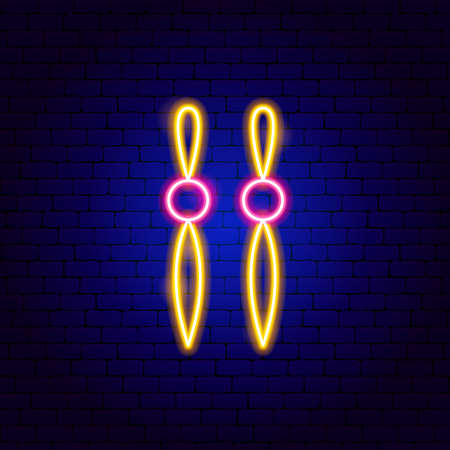 Earrings Neon Signのイラスト素材